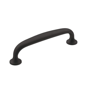 Amerock Cabinet Pull Matte Black 3-3/4 inch (96 mm) Center-to-Center Renown 1 Pack Drawer Pull Cabinet Handle Cabinet Hardware