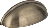 Elements 2981MB 3" Center-to-Center Matte Black Florence Cabinet Cup Pull