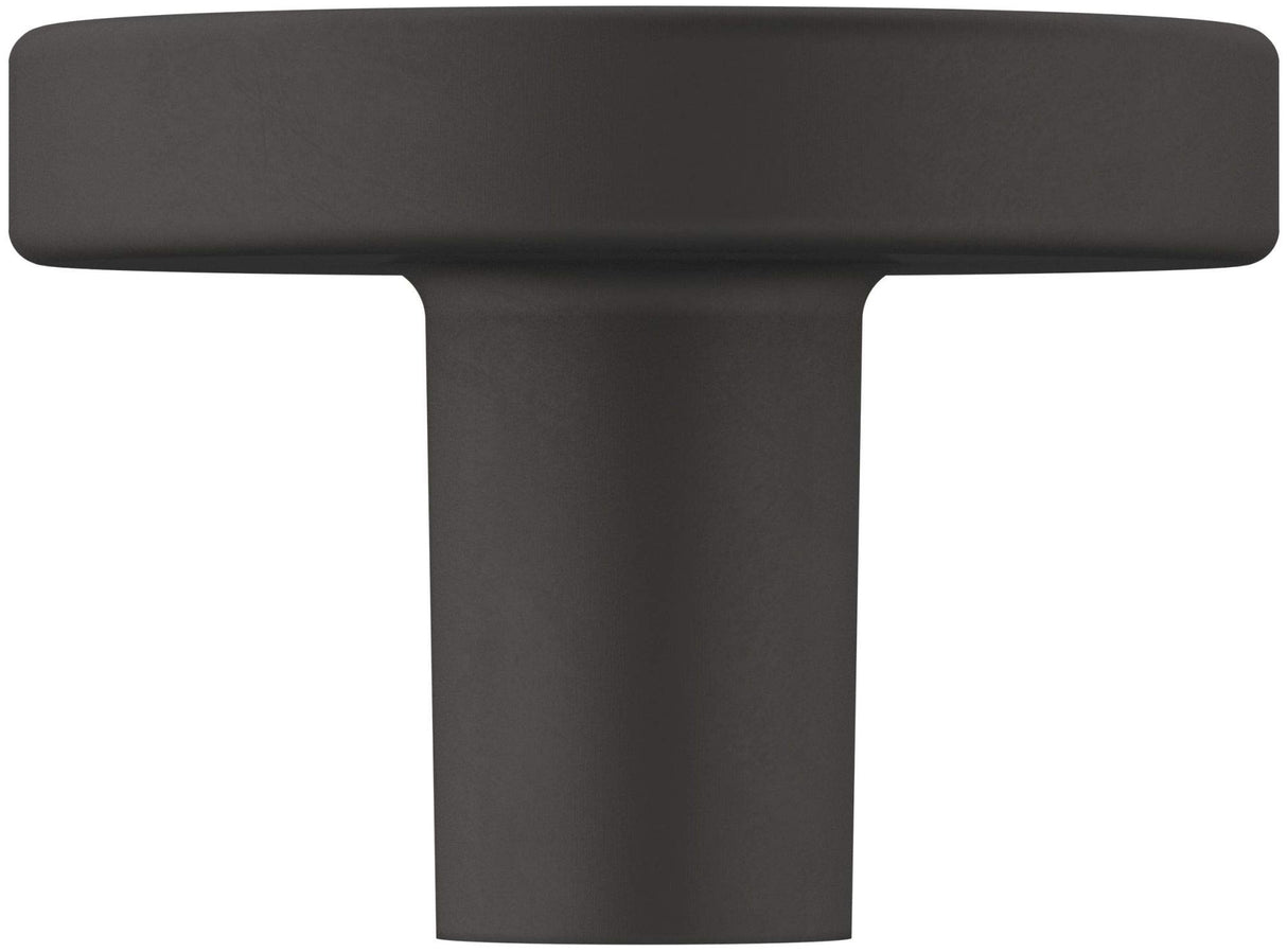 Amerock Cabinet Knob Matte Black 1-3/8 inch (35 mm) Diameter Versa 1 Pack Drawer Knob Cabinet Hardware