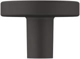 Amerock Cabinet Knob Matte Black 1-3/8 inch (35 mm) Diameter Versa 1 Pack Drawer Knob Cabinet Hardware