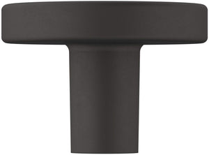 Amerock Cabinet Knob Matte Black 1-3/8 inch (35 mm) Diameter Versa 1 Pack Drawer Knob Cabinet Hardware