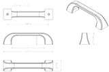 Jeffrey Alexander 972-96NI 96 mm Center-to-Center Polished Nickel Square Marlo Cabinet Pull