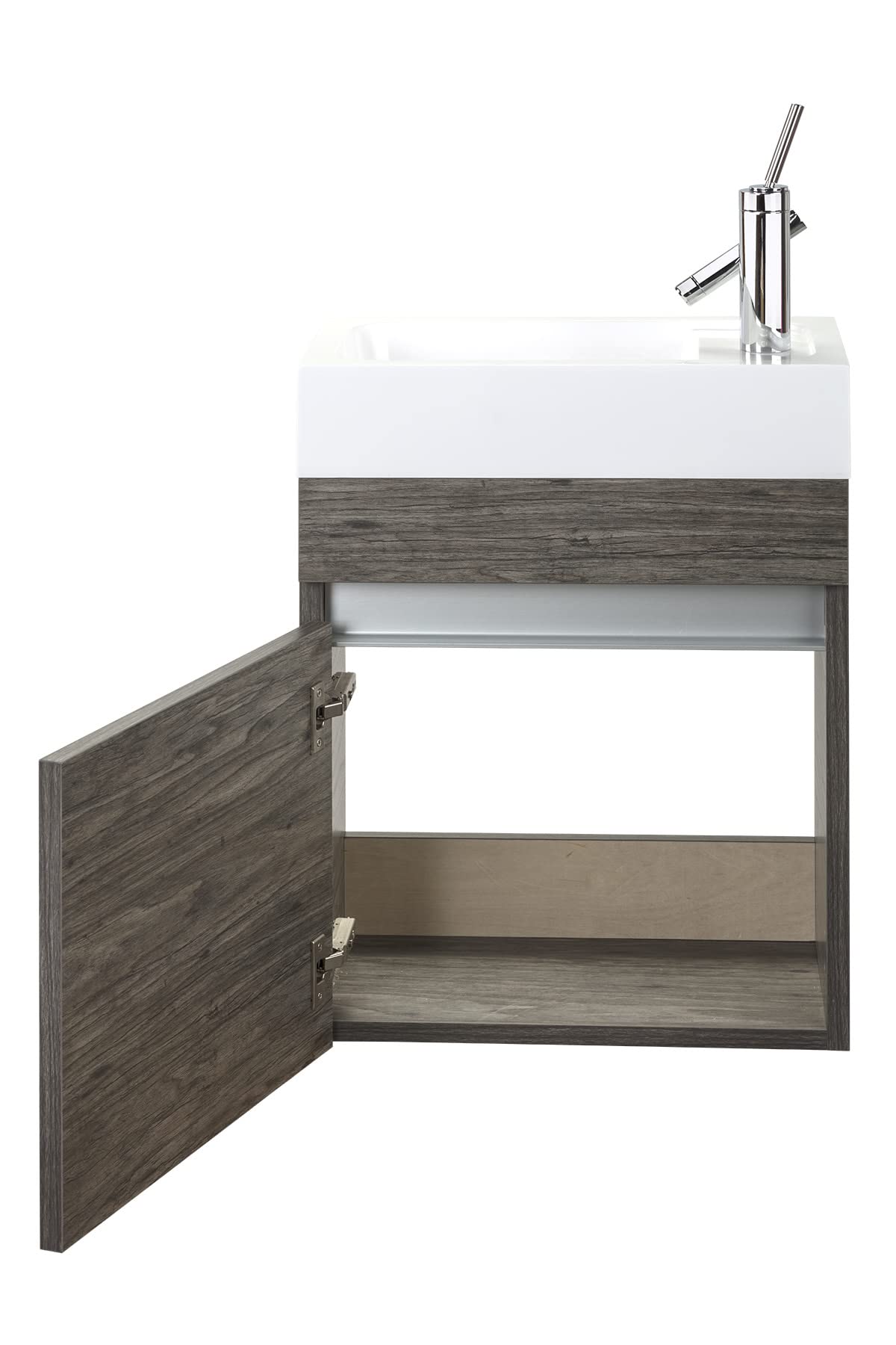 Cutler Kitchen and Bath Sangallo Space Saver Bathroom Vanity, 18 Inches
