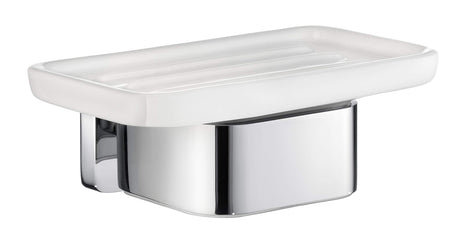 Smedbo Ice Holder with Soap Dish with dish in porcelain in Polished chrome