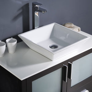 Fresca FVN6236ES-VSL Fresca Torino 36" Espresso Modern Bathroom Vanity w/ Vessel Sink