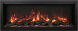 Amantii SYM-60-XT Symmetry Xtra Tall Smart Electric  60" Indoor / Outdoor WiFi Enabled Fireplace, Featuring a MultiFunction Remote Control , Multi Speed Flame Motor, and a Selection of Media Options