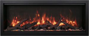 Amantii SYM-60-XT Symmetry Xtra Tall Smart Electric  60" Indoor / Outdoor WiFi Enabled Fireplace, Featuring a MultiFunction Remote Control , Multi Speed Flame Motor, and a Selection of Media Options