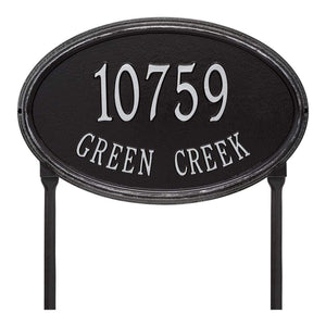 Whitehall 1303BS - Personalized Concord Oval Plaque -Estate - Lawn - 2 Line