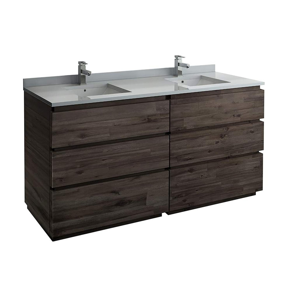 Fresca FCB31-3636ACA-FC Fresca Formosa 70" Floor Standing Double Sink Modern Bathroom Cabinet