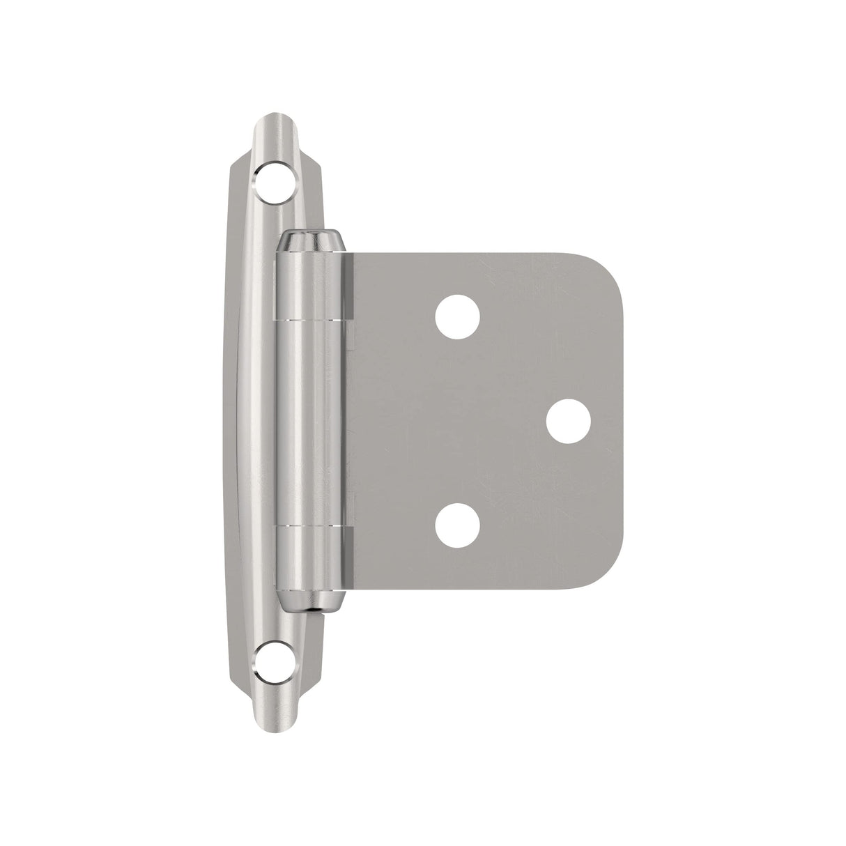 Variable Overlay Self-Closing, Face Mount Polished Chrome Hinge - 2 Pack