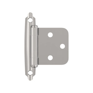 Variable Overlay Self-Closing, Face Mount Polished Chrome Hinge - 2 Pack