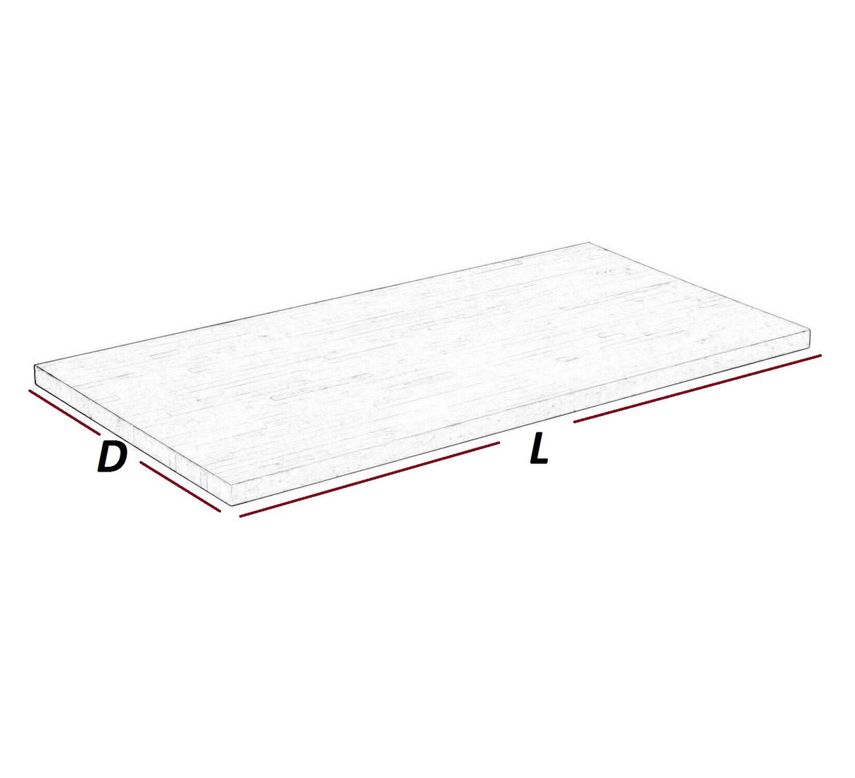 John Boos IST011-O Nexel BTM430 Maple Bench Top, 48" W x 30" D 1¾" Thick