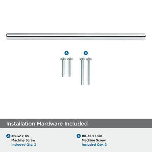 Amerock Cabinet Pull Polished Chrome 7-9/16 inch (192 mm) Center to Center Bar Pulls 1 Pack Drawer Pull Drawer Handle Cabinet Hardware