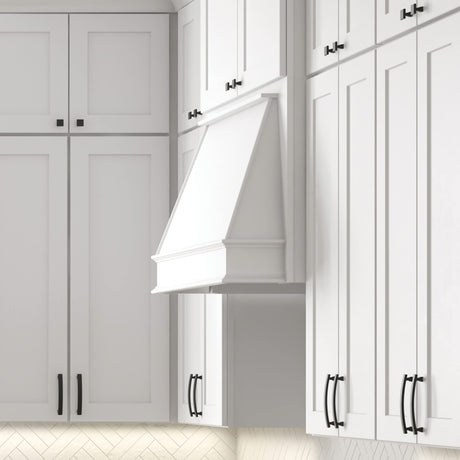 Elements 449-96MB 96 mm Center-to-Center Matte Black Square Hadly Cabinet Pull