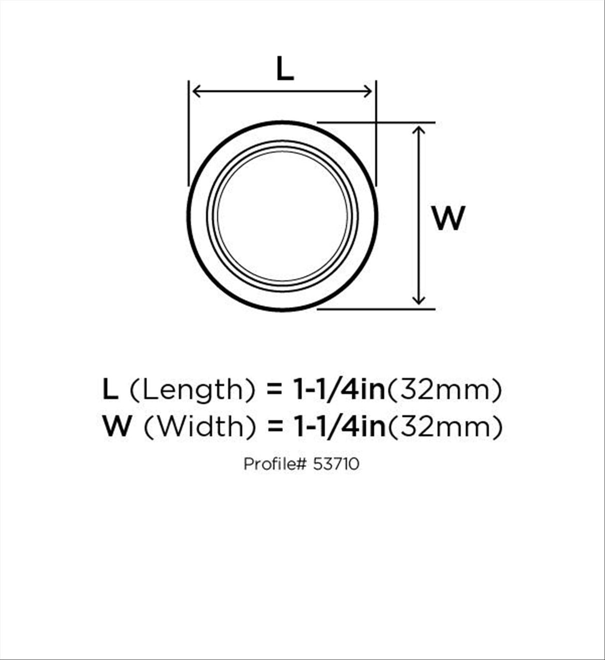 Amerock Cabinet Knob Satin Nickel 1-1/4 inch (32 mm) Diameter Rochdale 1 Pack Drawer Knob Cabinet Hardware