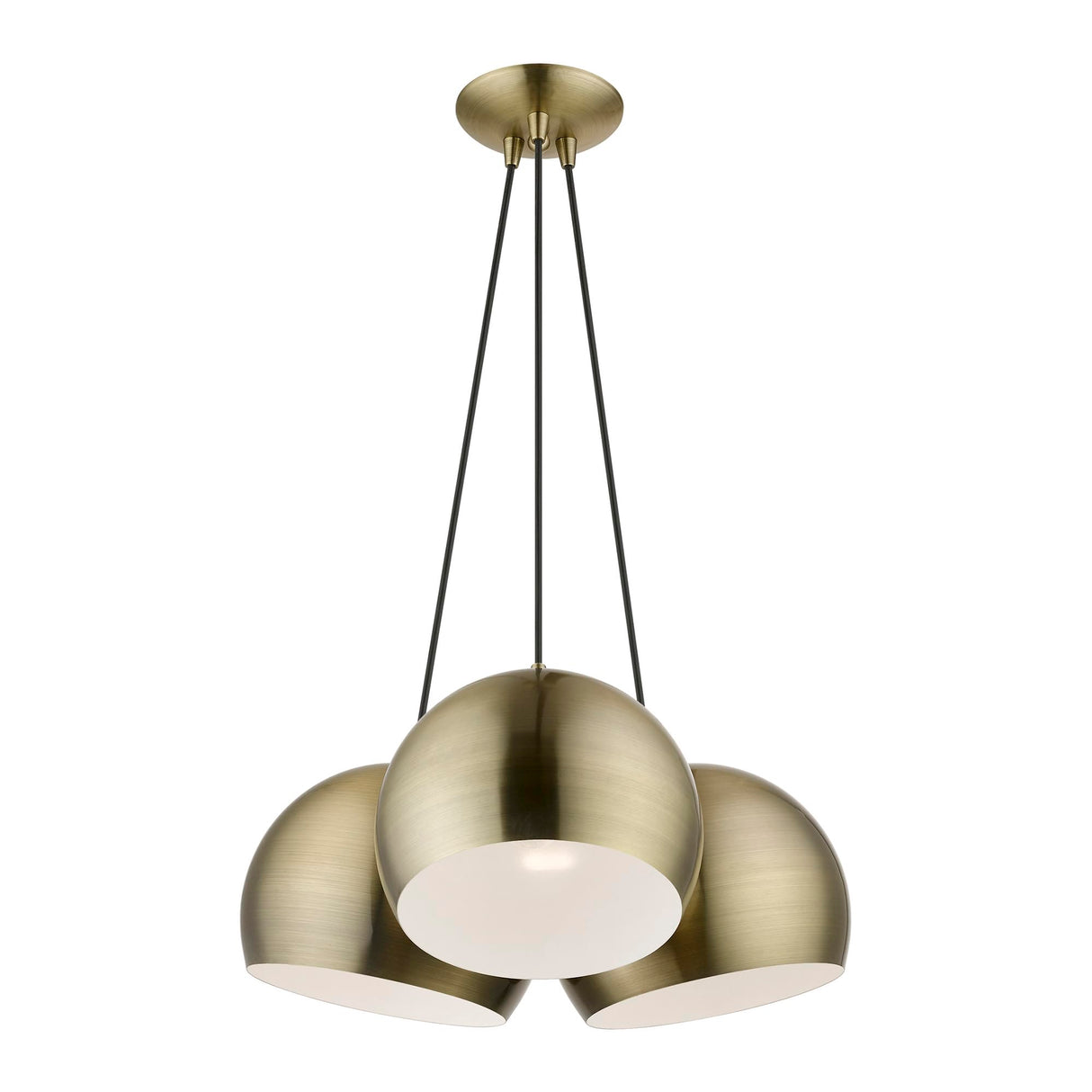 Livex Lighting 40803-01 Piedmont 3 Light 22 inch Antique Brass Multi Pendant Ceiling Light