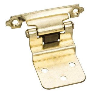Hardware Resources P5922PB Traditional 3/8” Inset Hinge with Semi-Concealed Frame Wing - Polished Brass