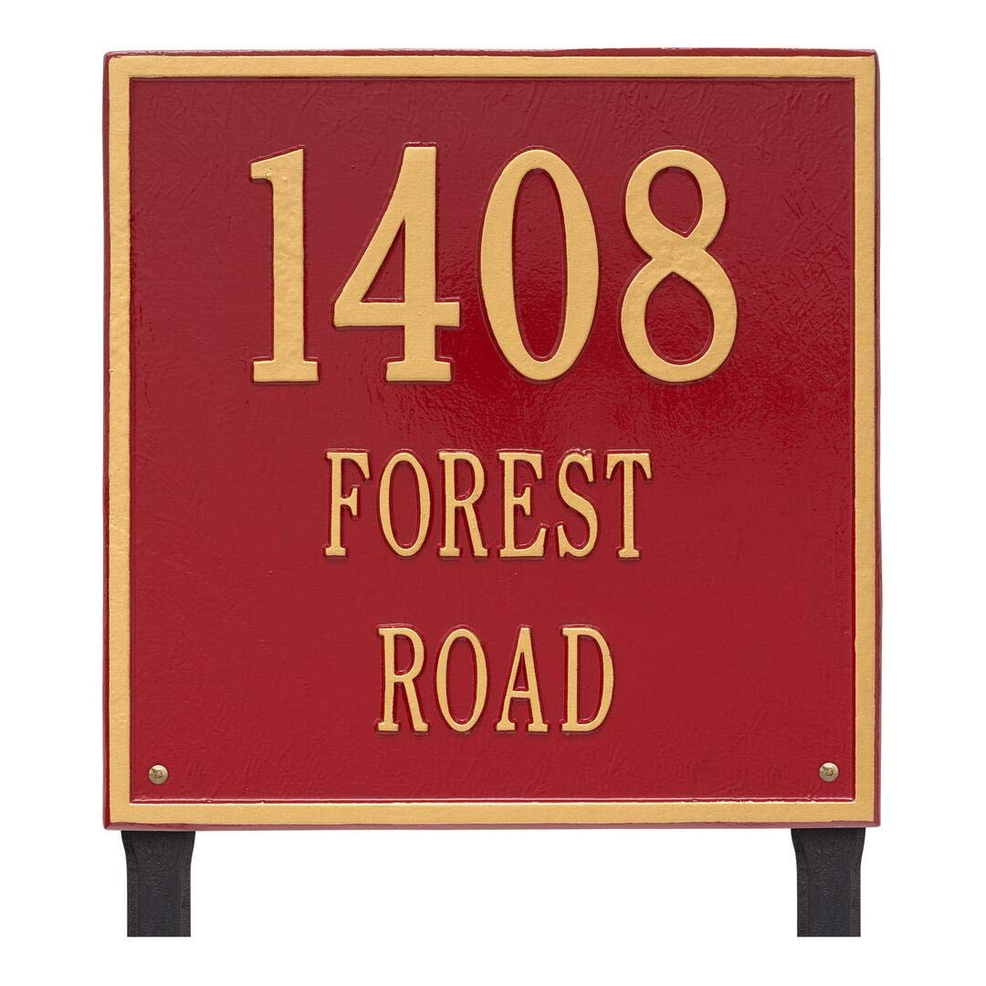 Whitehall 2121RG - Personalized Square Plaque - Estate - Lawn - 3 line
