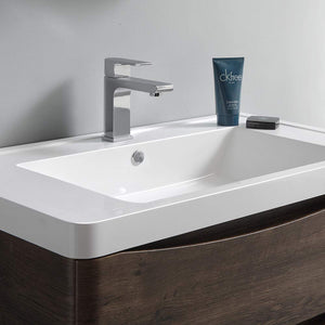 Fresca FCB9036GRG-I Fresca Tuscany 36" Glossy Gray Wall Hung Modern Bathroom Cabinet w/ Integrated Sink
