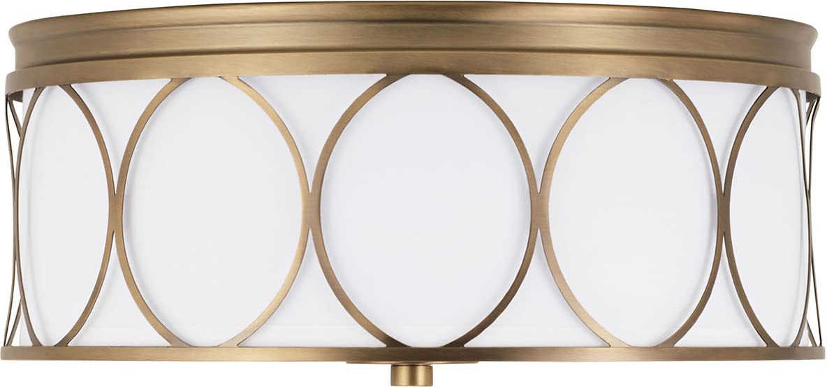 Capital Lighting 225131AD-683 Rylann 3 Light Flush Aged Brass