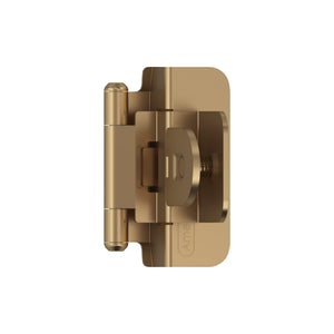 Amerock BPR8700CZ Cabinet Hinge 3/8 in (10 mm) Inset Double Demountable Champagne Bronze Kitchen Cabinet Door Hinge 1 Pair/2 Pack Functional Hardware
