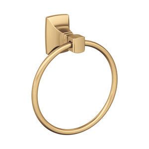 Amerock BH36012CZ Champagne Bronze Towel Ring 7-7/16 in (189 mm) Length Towel Holder Highland Ridge Hand Towel Holder for Bathroom Wall Small Kitchen Towel Holder Bath Accessories