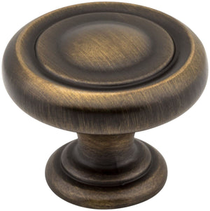 Jeffrey Alexander 117ABSB 1-1/4" Diameter Antique Brushed Satin Brass Bremen 1 Cabinet Knob