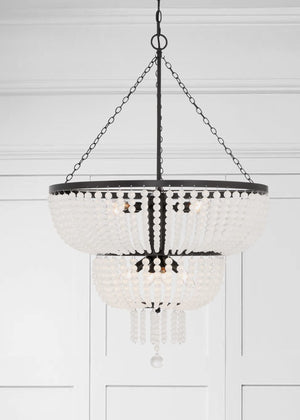 Crystorama 610-FB  Rylee 8 Light Forged Bronze Chandelier