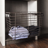 Hardware Resources POB1-162917SN Satin Nickel Closet Pullout Basket with Slides 16"D x 29"W x 17"H