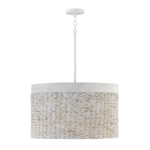 Capital Lighting 343942HW Tallulah 4 Light Pendant Chalk Wash