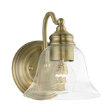 Livex Lighting 16931-01 Moreland 1 Light Vanity Sconce, Antique Brass