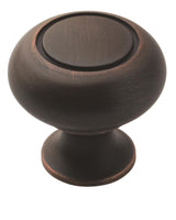 Amerock Cabinet Knob Oil Rubbed Bronze 1-1/4 inch (32 mm) Diameter Everyday Heritage 10 Pack Drawer Knob Cabinet Hardware