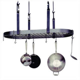 Enclume PR14WG HS Four Point Oval Ceiling Pot Rack w/ 18 Hooks HS