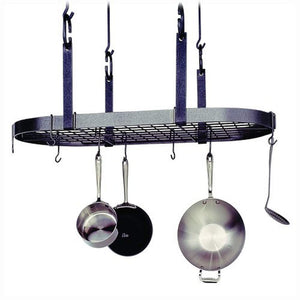 Enclume PR14WG HS Four Point Oval Ceiling Pot Rack w/ 18 Hooks HS