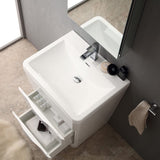 Fresca FVN8525WH Fresca Milano 26" Glossy White Modern Bathroom Vanity w/ Medicine Cabinet