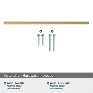 Amerock Cabinet Pull Golden Champagne 10-1/16 in (256 mm) Center-to-Center Drawer Pull Caliber Kitchen and Bath Hardware Furniture Hardware