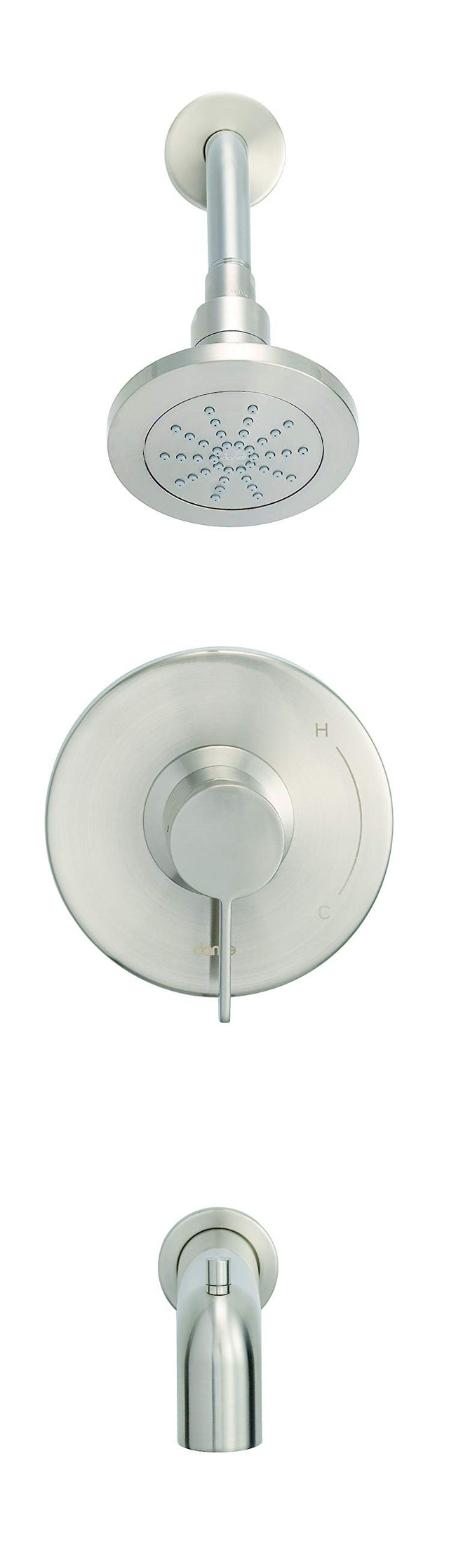 Gerber D512030BNTC Brushed Nickel Amalfi Tub & Shower Trim Kit, 2.0GPM