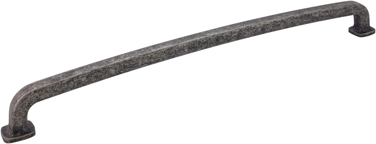 Jeffrey Alexander MO6373-18SIM-D 18" Center-to-Center Distressed Antique Silver Belcastel 1 Appliance Handle