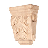 Hardware Resources CORMJ-OK 3" W x 1-3/4" D x 4-1/4" H Oak Mini Acanthus Corbel