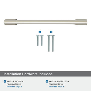 Amerock Cabinet Pull Polished Nickel 5-1/16 inch (128 mm) Center-to-Center Riva 1 Pack Drawer Pull Drawer Handle Cabinet Hardware