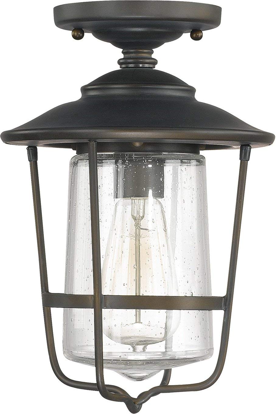 Capital Lighting 9607OB Creekside 1 Light Outdoor Flush Mount Old Bronze