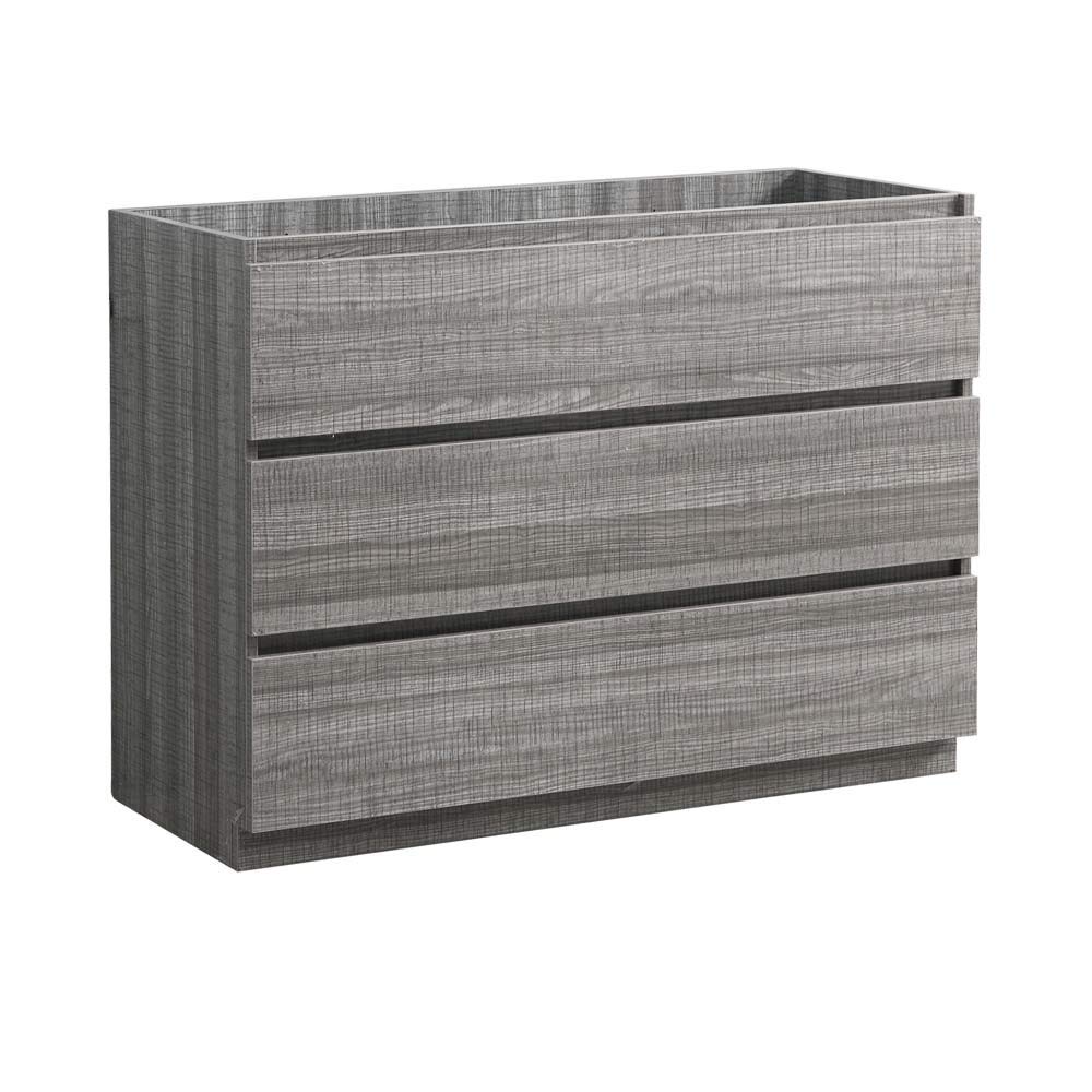 Fresca FCB9348HA Fresca Lazzaro 48" Glossy Ash Gray Free Standing Modern Bathroom Cabinet