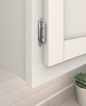 Amerock Cabinet Hinge Variable Overlay Hinge Polished Chrome 2 Pack Self-Closing Hinge Face Mount Hinge Cabinet Door Hinge
