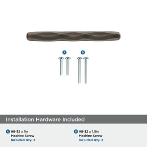Amerock Cabinet Pull Oil Rubbed Bronze 3 inch (76 mm) Center to Center St. Vincent 1 Pack Drawer Pull Drawer Handle Cabinet Hardware