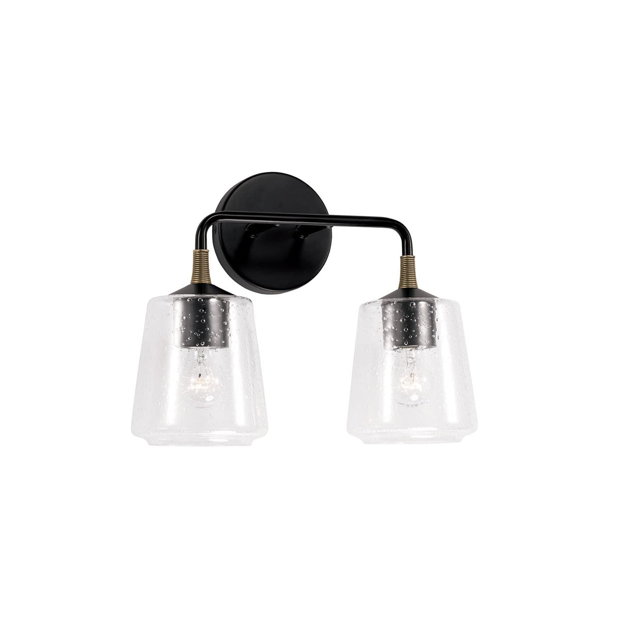 Capital Lighting 145621KB-530 Amara 2 Light Vanity Matte Black with Brass