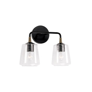 Capital Lighting 145621KB-530 Amara 2 Light Vanity Matte Black with Brass