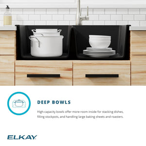 Elkay Quartz Classic ELG250RGR0 Greige Offset Double Bowl Top Mount Sink