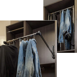 Hardware Resources 1523 Chrome Heavy-Duty 45 Pound Capacity Expandable Wardrobe Lift for 25-1/2