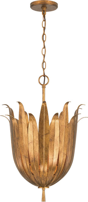 Capital Lighting 349542AG Eden 4 Light Pendant Antique Gold