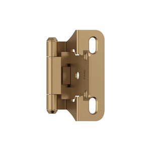 Amerock BPR7566CZ Cabinet Hinge 1/4 in (6 mm) Overlay Self Closing Partial Wrap Champagne Bronze Kitchen Cabinet Door Hinge 1 Pair/2 Pack Functional Hardware